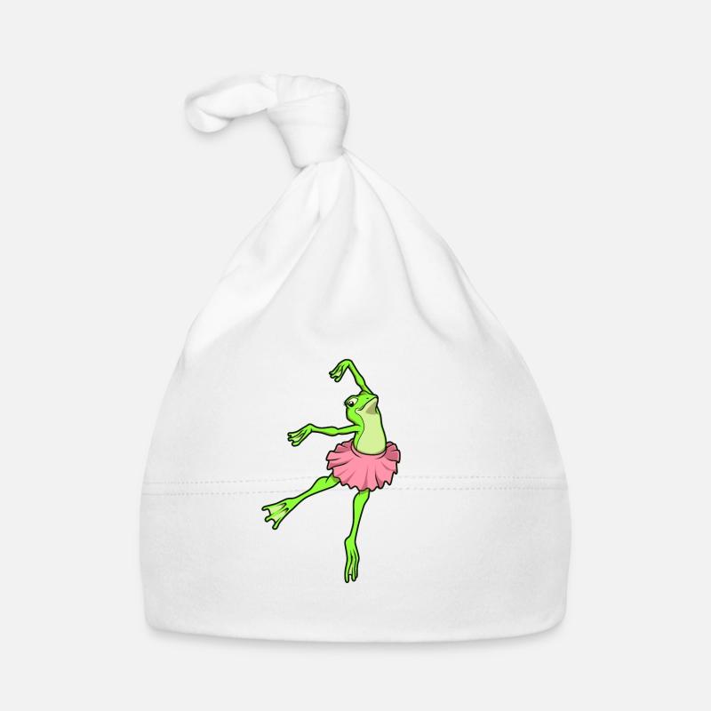 Comic Frog Dances Ballet - Ballerina Organic Baby Cap