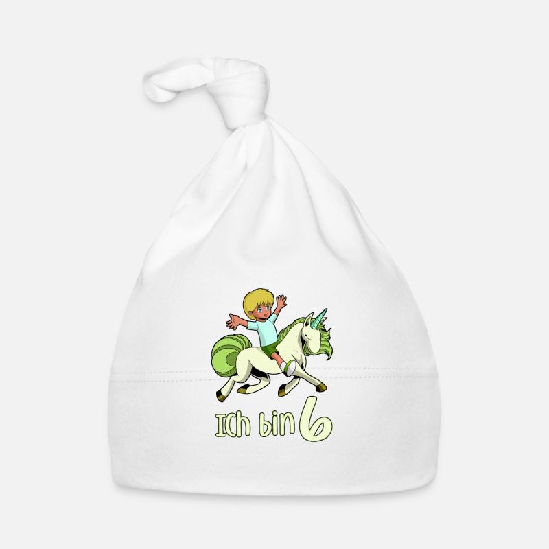 Geburtstagsshirt Einhorn - 6 Geburtstag Junge Baby Bio-Mütze