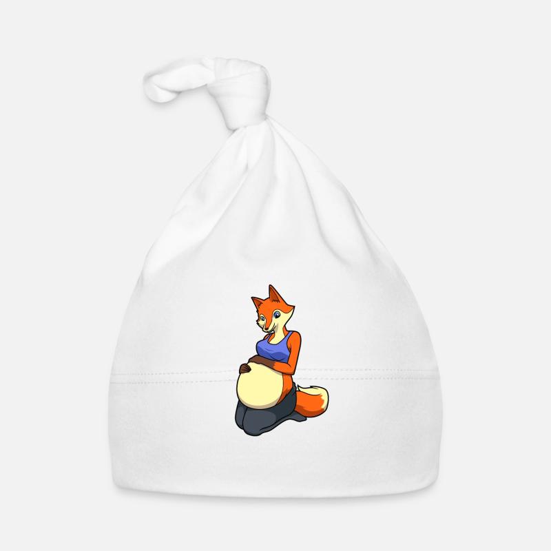 Renard avec ventre de bébé - Enceinte Bonnet bio Bébé