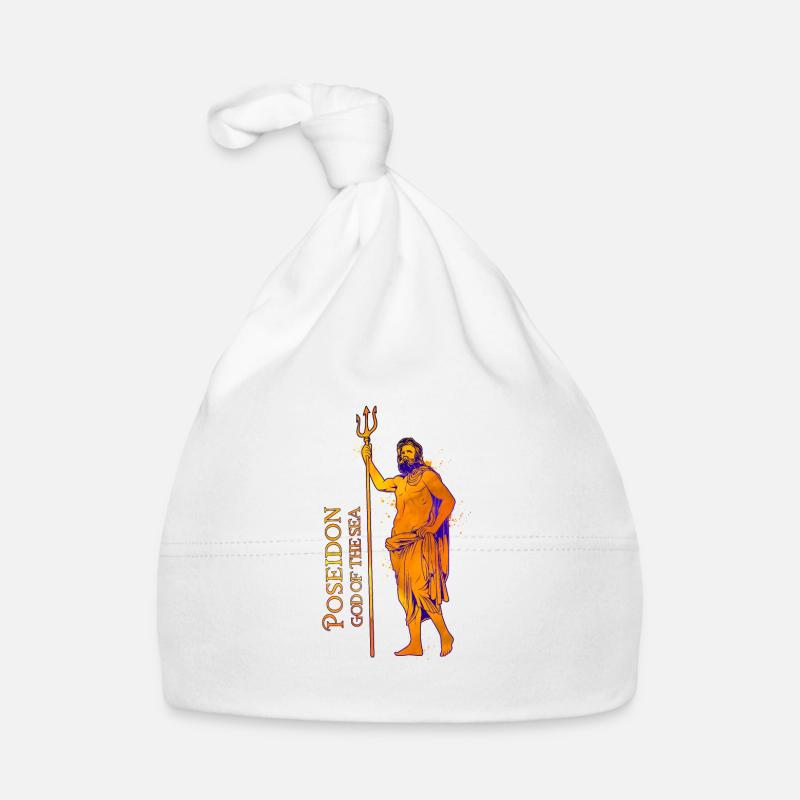 Gott des Meeres - Poseidon - Baby Bio-Mütze - Weiß