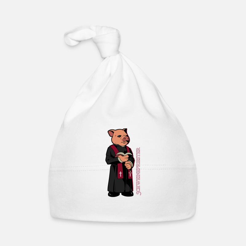 Schweinepriester - Baby Bio-Mütze - Weiß