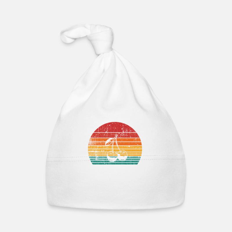 Cherry Fruit Lover Retro Healthy Gift idea Baby Bio-Mütze