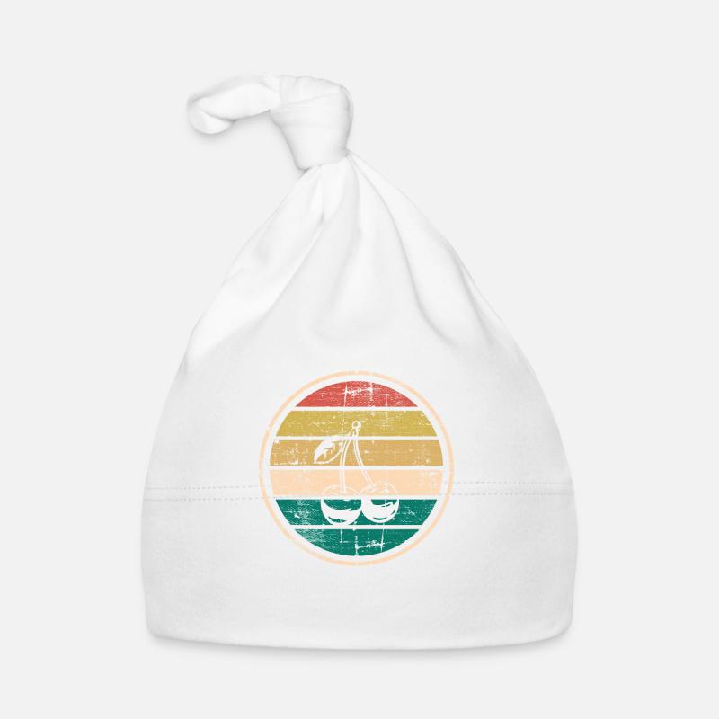 Cherry Fruit Lover Retro Healthy Gift idea Baby Bio-Mütze