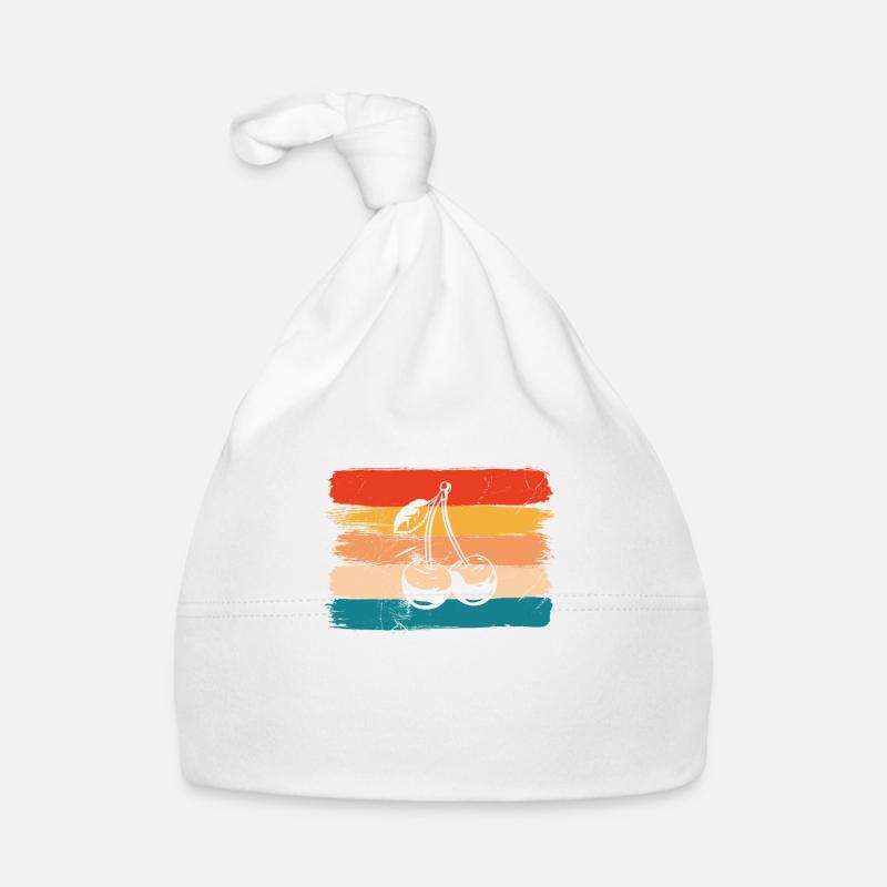 Cherry Fruit Lover Retro Healthy Gift idea Baby Bio-Mütze
