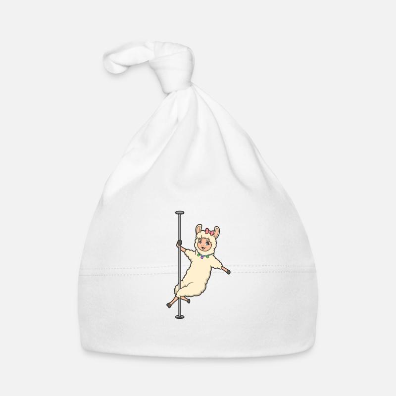 Lama on the Pole Dance Pole - Pole Fitness Organic Baby Cap