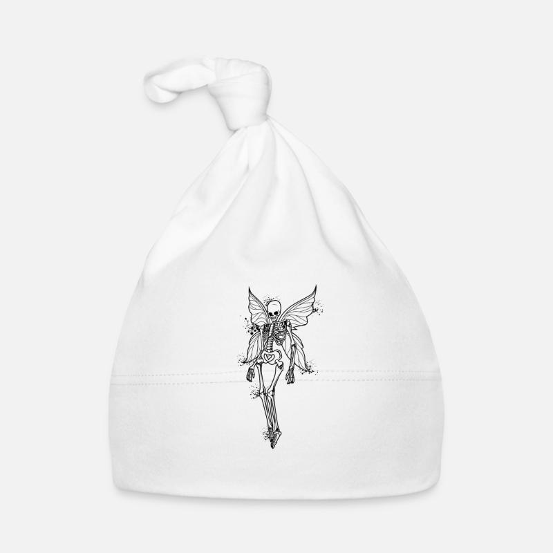 Fairycore - Squelette de fée avec des ailes de fée Bonnet bio Bébé