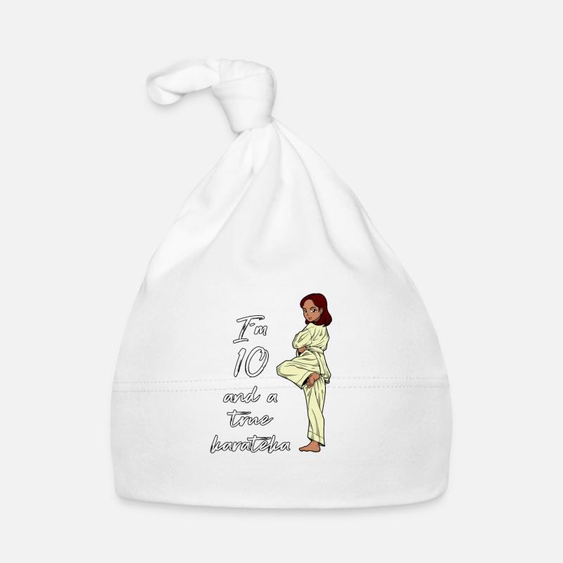Ich bin 10 - Mädchen Karate Baby Bio-Mütze