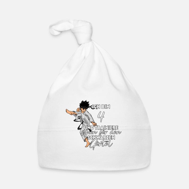 Ich bin 4 - Jungen Karate Baby Bio-Mütze