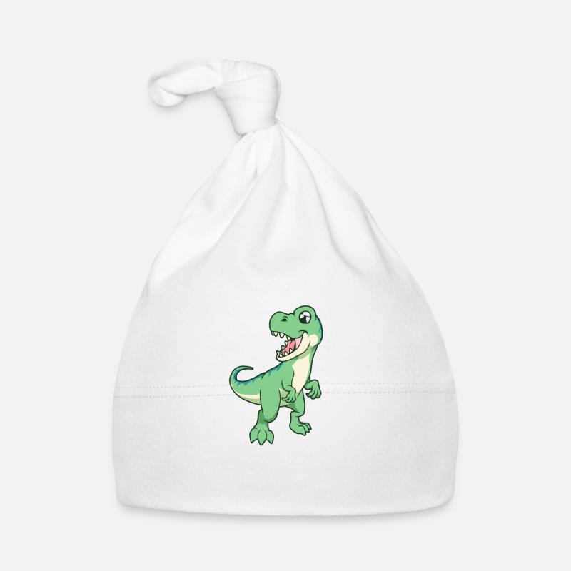 Kawaii TREX - Bonnet bio Bébé - blanc