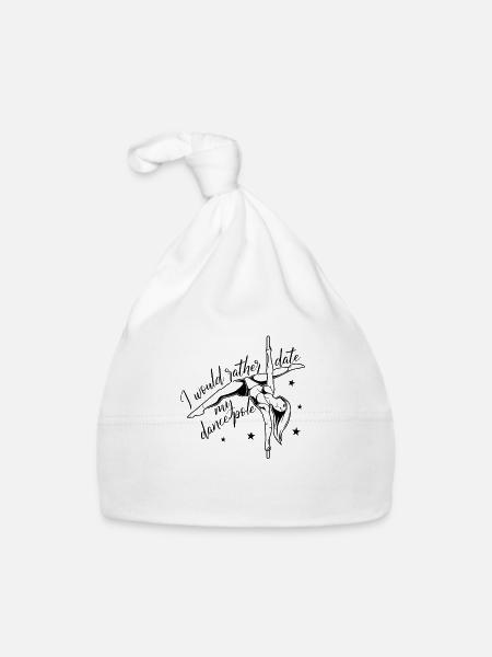 Je sortirais avec mon bâton de danse - Pole Fitness - Bonnet bio Bébé - blanc - Devant