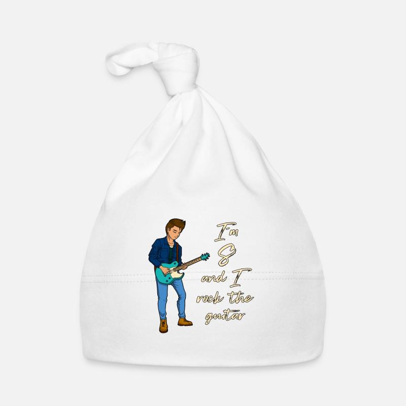 Ich bin 8 - Jungen Gitarrist Baby Bio-Mütze