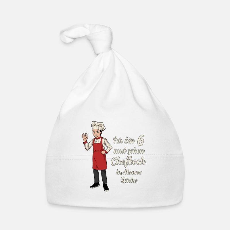 Ich bin 6 - Jungen Koch Baby Bio-Mütze
