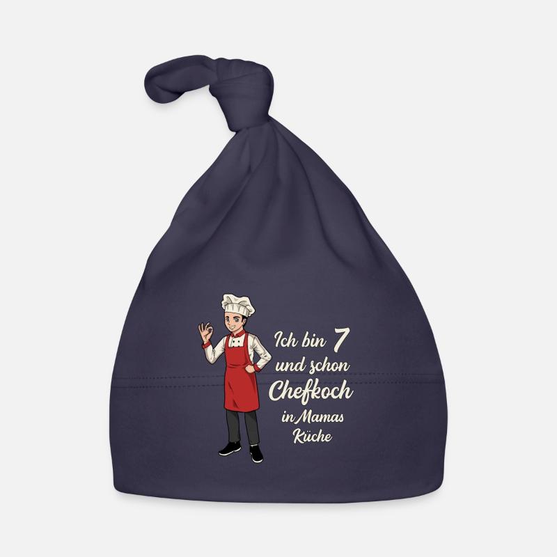 Ich bin 7 - Jungen Koch Baby Bio-Mütze