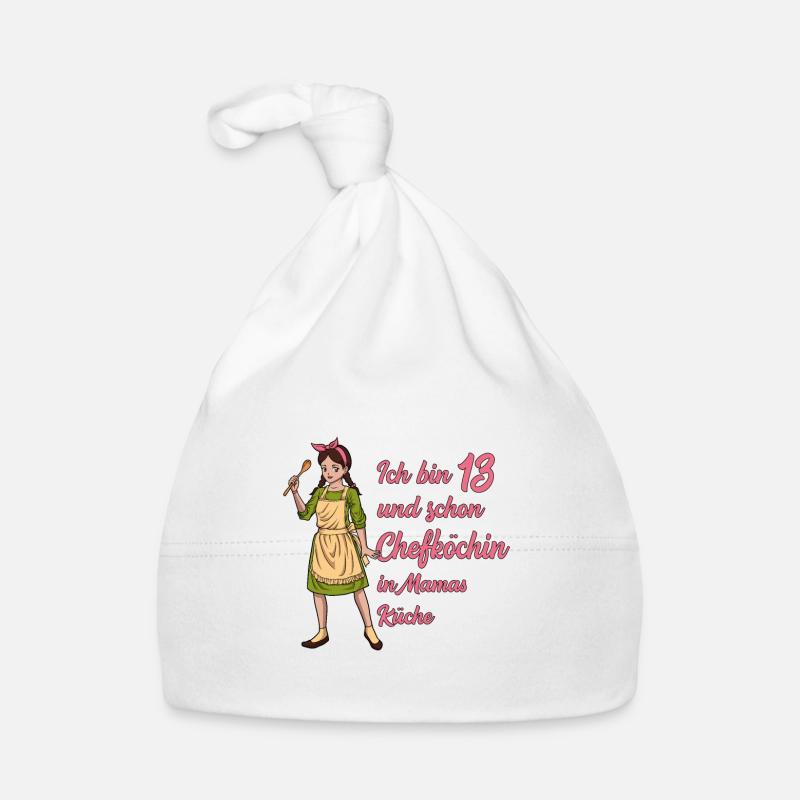 Ich bin 13 - Mädchen Koch Baby Bio-Mütze