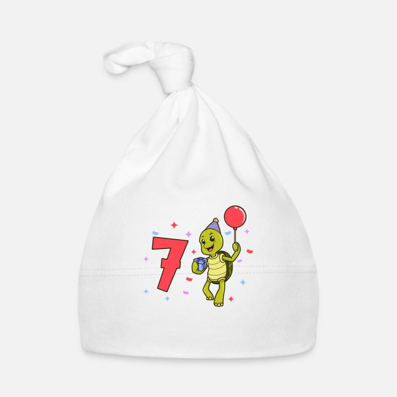 Avec tortue - anniversaire des enfants 7 ans Bonnet bio Bébé
