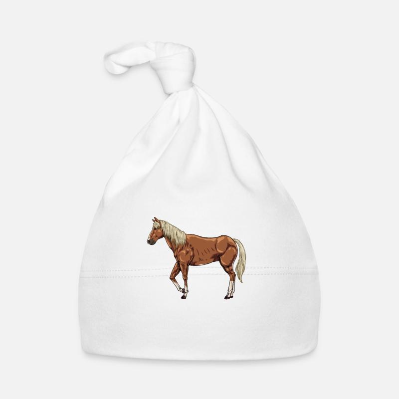 Dessin d’un Haflinger Bonnet bio Bébé