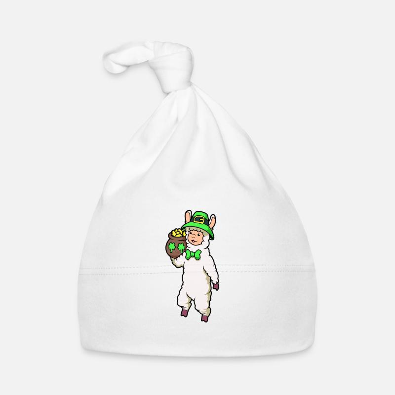 Lama Leprechaun - St Patricks Lama Baby Bio-Mütze