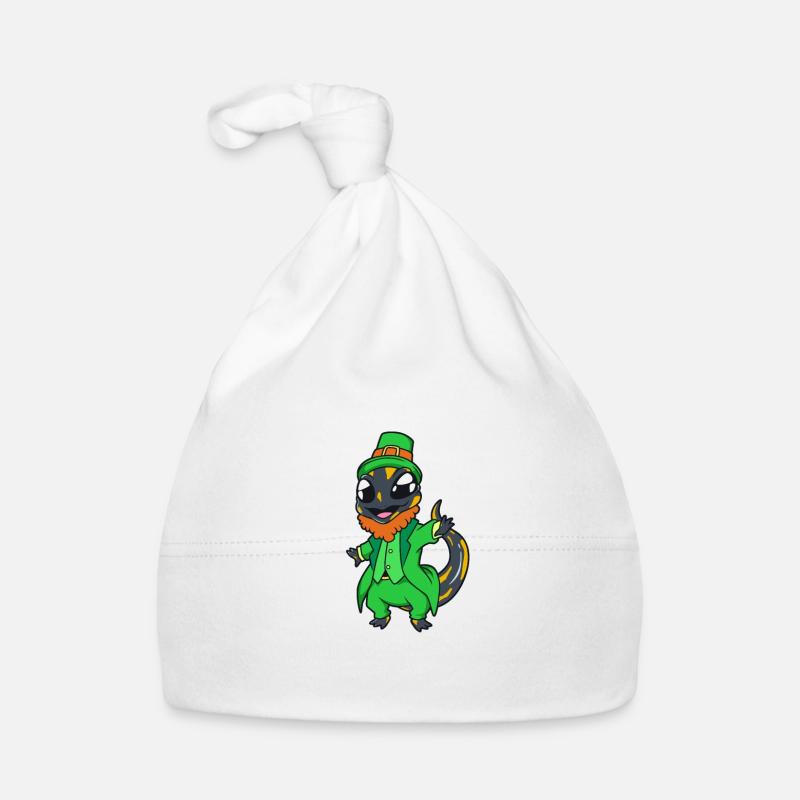 Amphibie Leprechaun - St Patricks Feuersalamander Baby Bio-Mütze