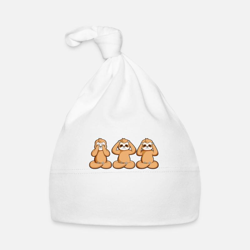 Three times sloth at Reiki Organic Baby Cap