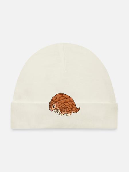 Kawaii Pangolin - Bonnet bio Bébé - blanc - Devant