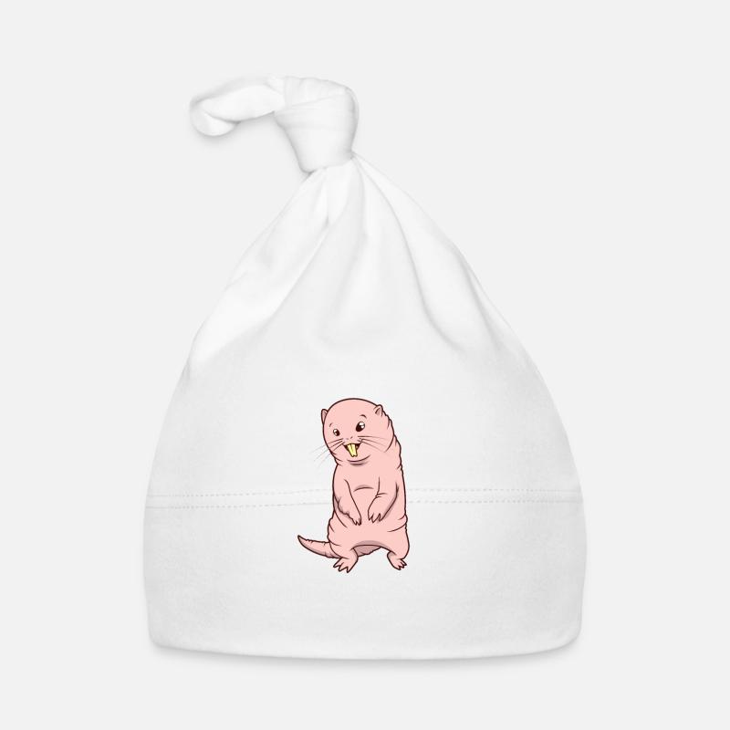 Kawaii naked mole rat Organic Baby Cap