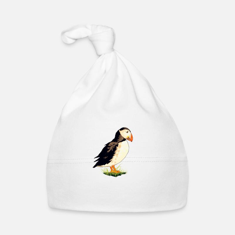 Zeichnung des Papageientaucher Baby Bio-Mütze