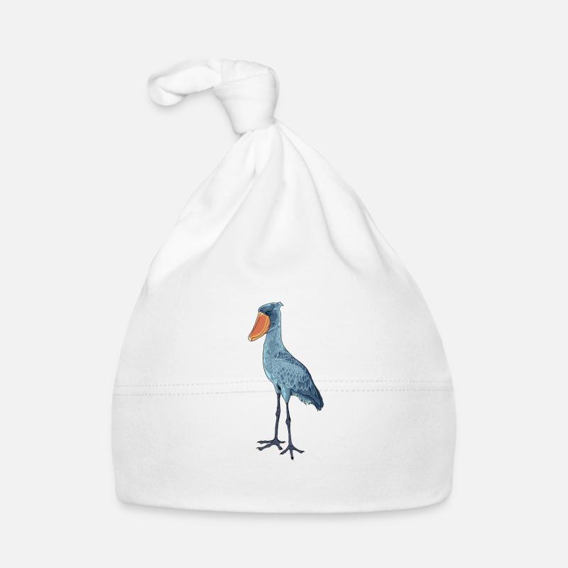 Zeichnung eines Schuhschnabel Baby Bio-Mütze