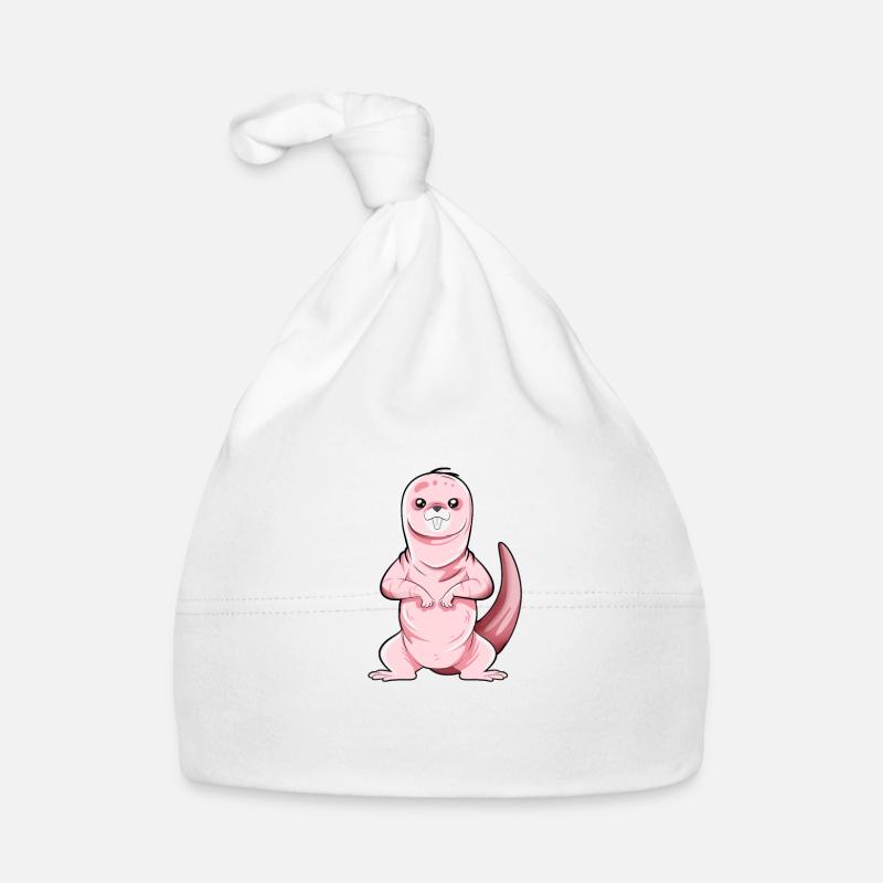 Dessin animé rat-taupe nu Bonnet bio Bébé