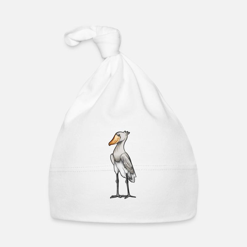 Zeichnung eines Schuhschnabel Baby Bio-Mütze