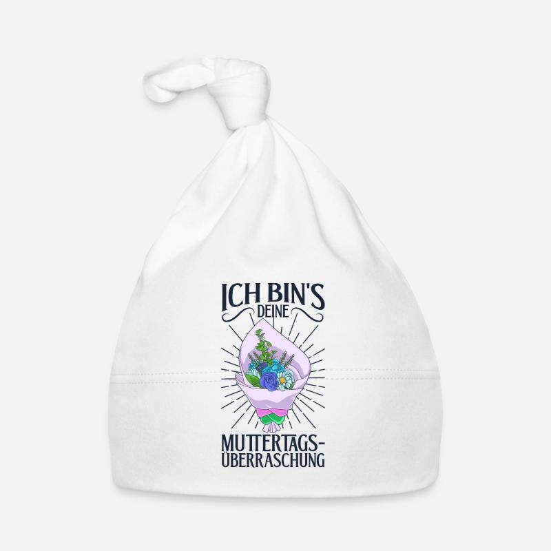Blumenstrauß - Muttertag Überraschung Baby Bio-Mütze