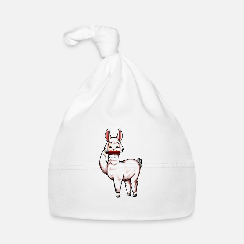 Lama joue de l’harmonica Bonnet bio Bébé