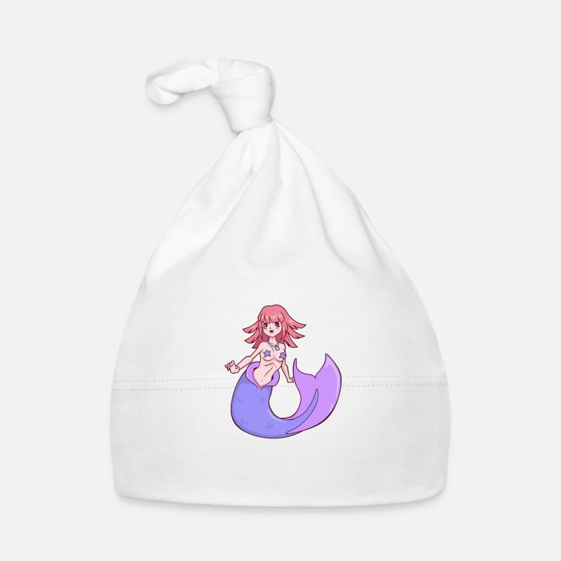 Sirène de dessin animé Bonnet bio Bébé
