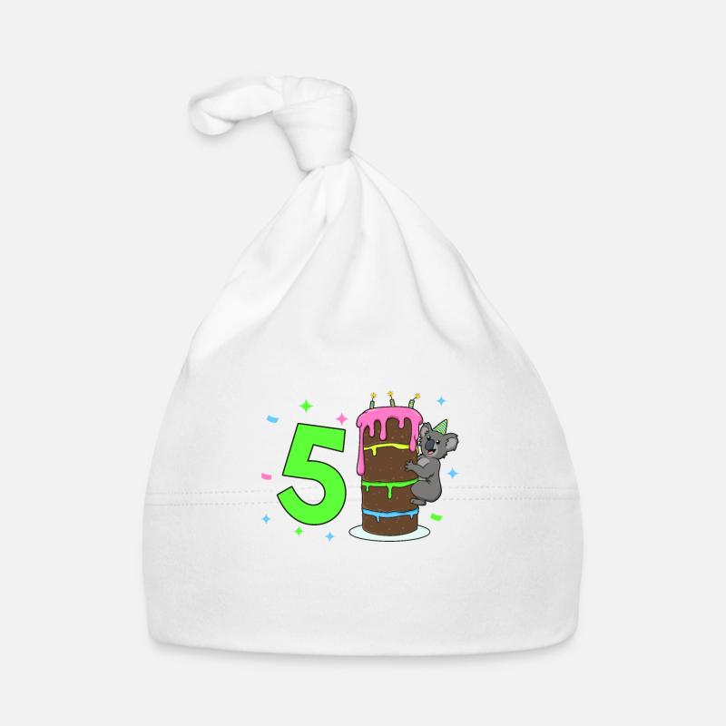 Avec Koala - Anniversaire des enfants 5 ans Bonnet bio Bébé
