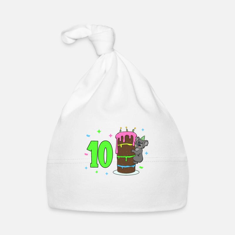 Mit Koala - Kinder Geburtstag 10 Jahre Baby Bio-Mütze