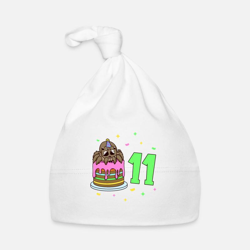 With Spider - Children's Birthday 11 Years Organic Baby Cap