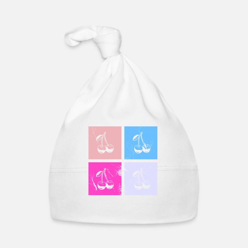 Cherry Retro Fruit Fruit Cherries Organic Baby Cap