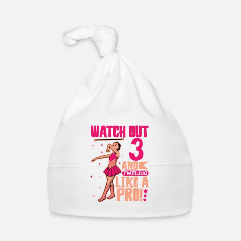 Ich bin 3 - Mädchen Twirling Baby Bio-Mütze