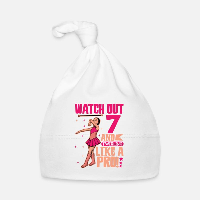 Ich bin 7 - Mädchen Twirling Baby Bio-Mütze