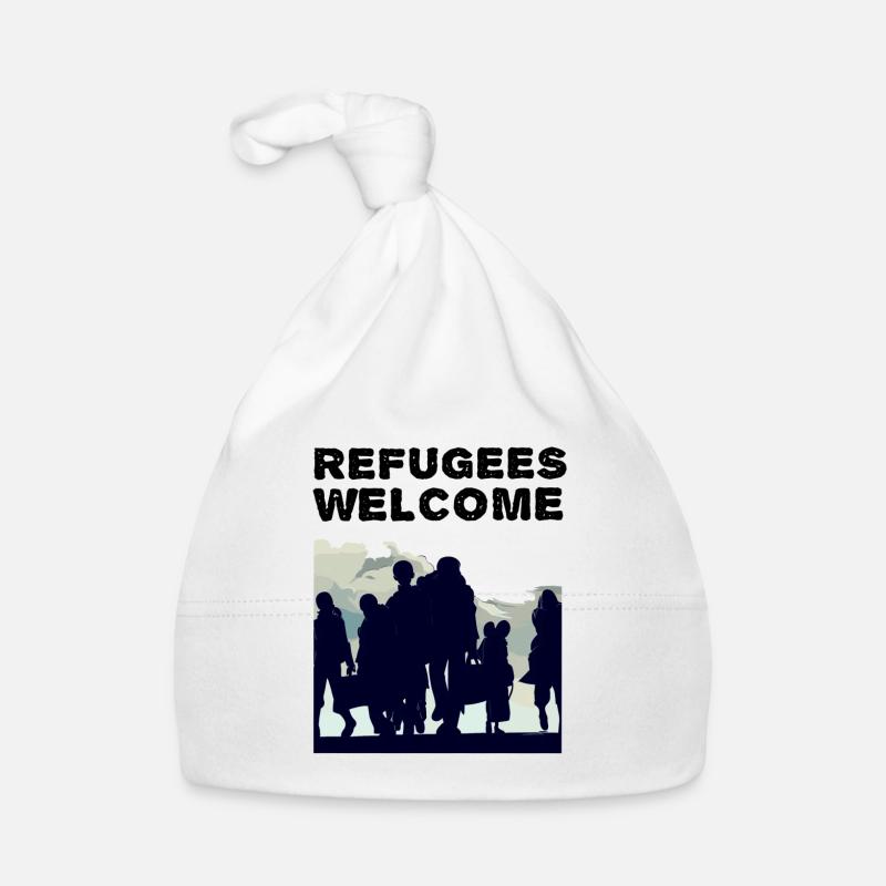 Welcome Refugees Organic Baby Cap