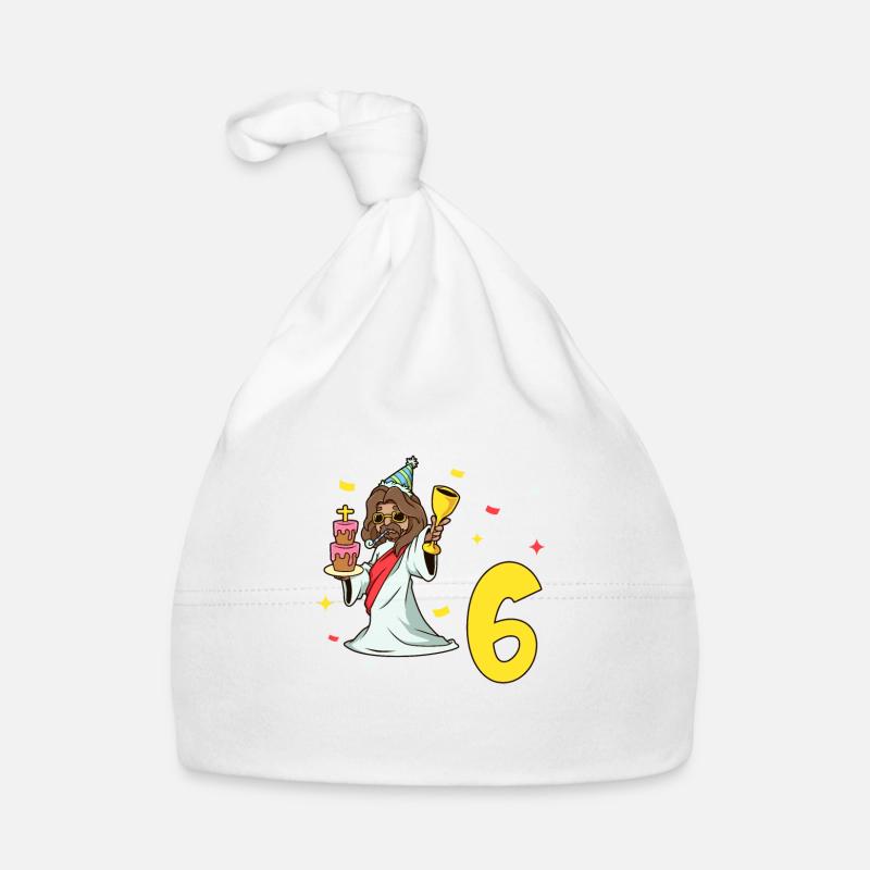 Avec Jésus - Anniversaire des enfants 6 ans Bonnet bio Bébé