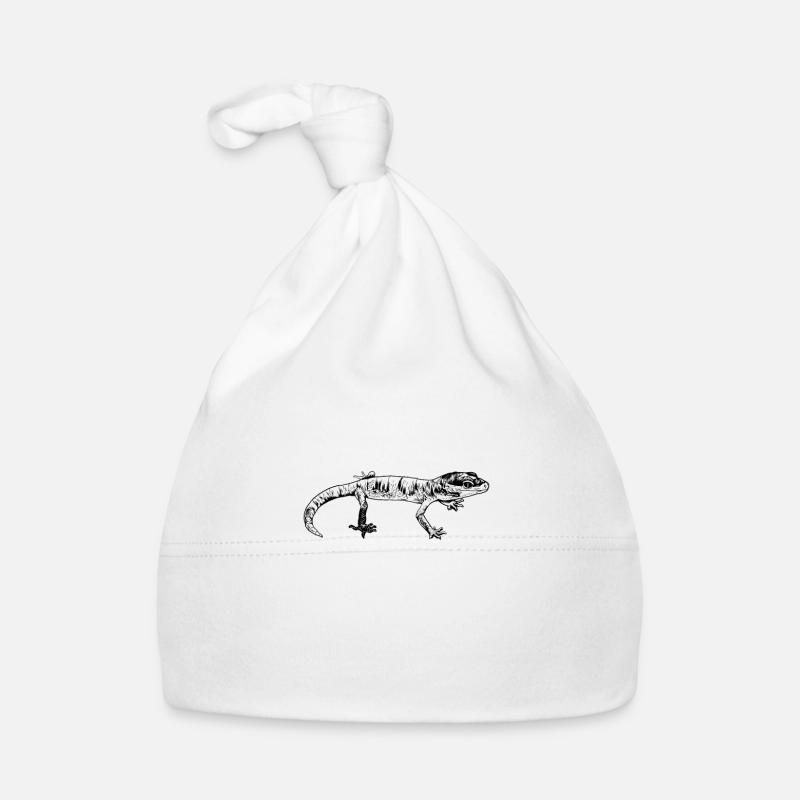 Line Drawing - Gecko Organic Baby Cap