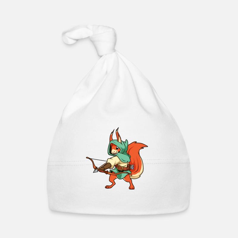 RPG Character - Ranger - Squirrel Organic Baby Cap