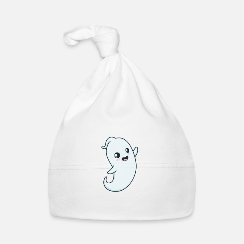 Dessin animé Kawaii Ghost Bonnet bio Bébé