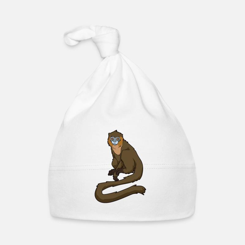 Kawaii Blue-mouthed Monkey Organic Baby Cap