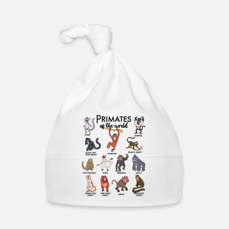 Different Monkeys - Types of Primates Organic Baby Cap