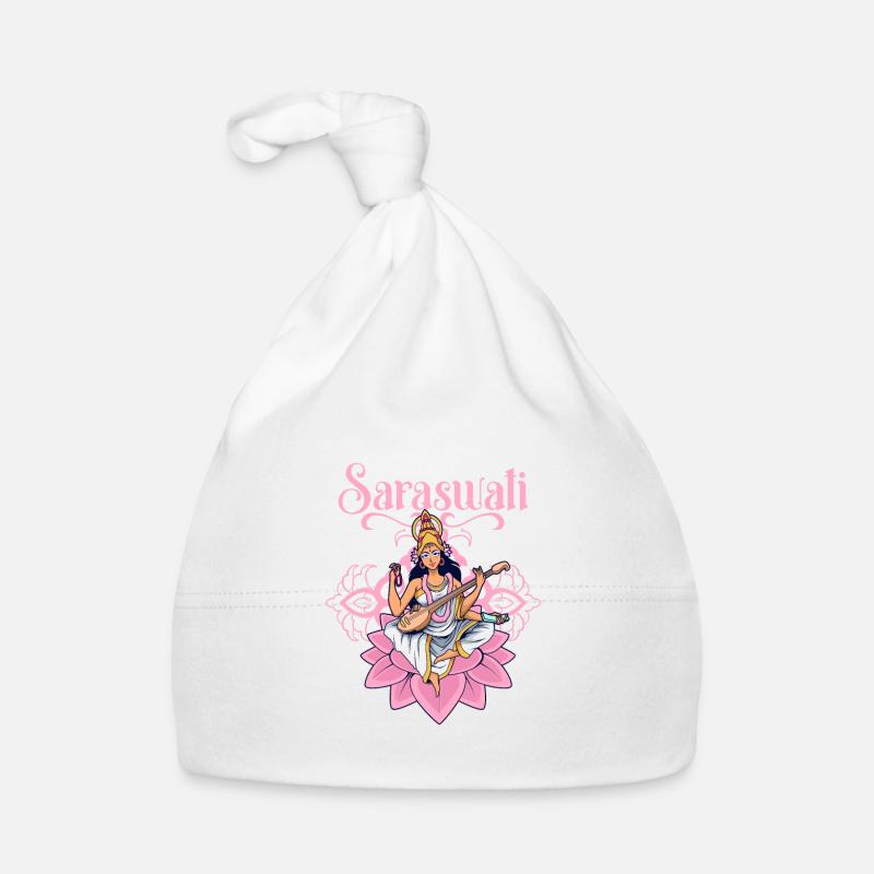 Hindu God - Saraswati Organic Baby Cap