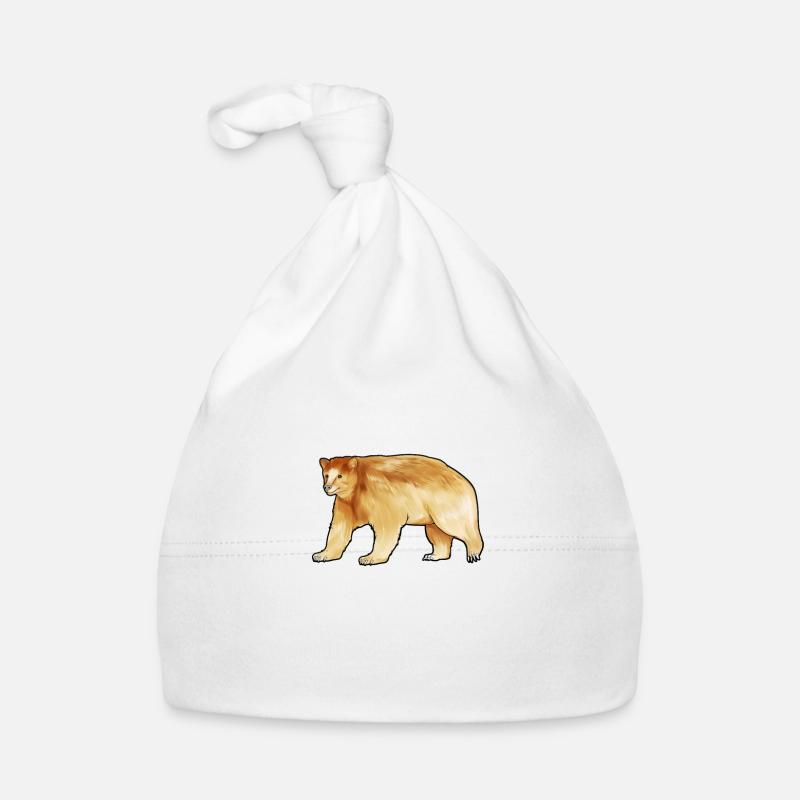 Zeichnung eines Kermodebär Baby Bio-Mütze