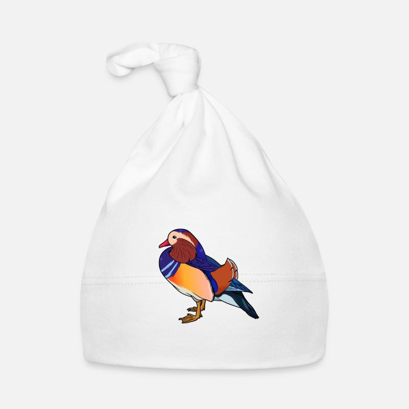 Dessin d’un canard mandarin Bonnet bio Bébé