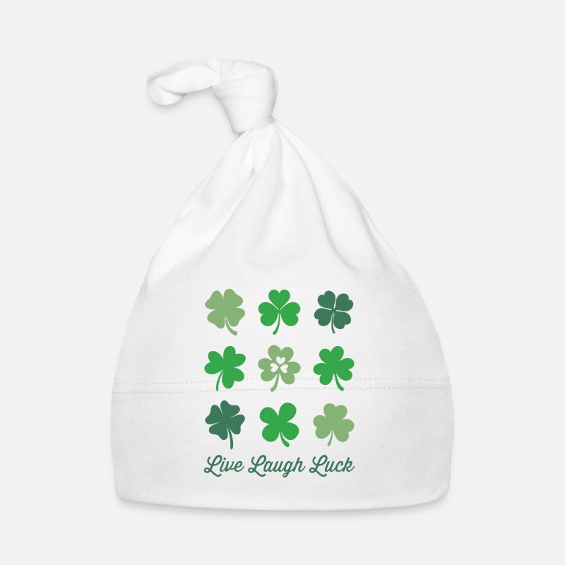 Live Laugh Luck Bonnet bio Bébé
