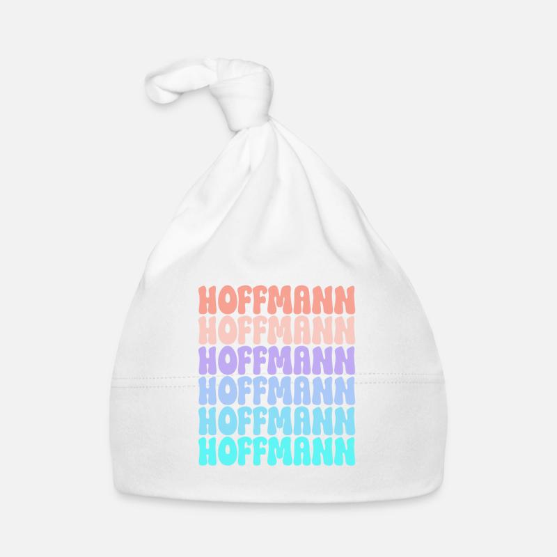Hoffmann Retro Surname Gift Idea Organic Baby Cap